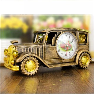 Đồng hồ báo thức để bàn trang trí hình ô tô có ống cắm bút tiện lợi, đồng hồ báo thức ô tô sang trọng độc đáo
