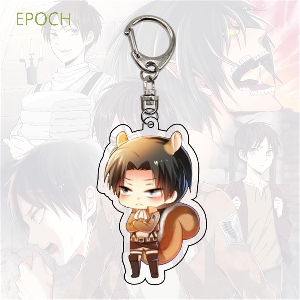 EPOCH Creative Attack on Titan Keychain Car Key Rings Double Sided Anime Attack on Titan Car Key Holder Bag Pendant Gift For Men Women Kid Key Rings Special Car Interior Accessories Acrylic