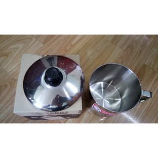 Ca Inox 304 có nắp đậy size 14 - Zebra - 2000ml