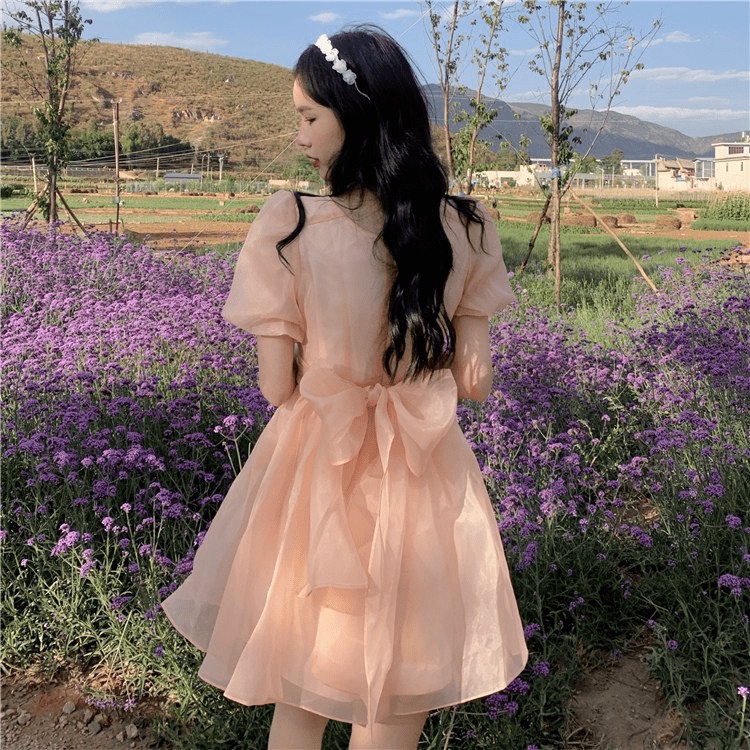 (Free Ship) HÀNG HOT LẠI VỀ - ĐẦM VOAN KIẾNG PHỐI NƠ ĐẸP LUNG LINH HÀNG QUẢNG CHÂU UP Shop VLTN