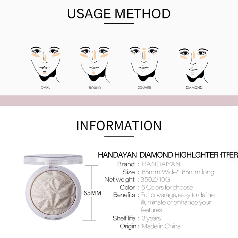 Phấn Bắt Sáng Đơn Sắc Độ Bóng Cao Lâu Trôi Cho Làm Đẹp