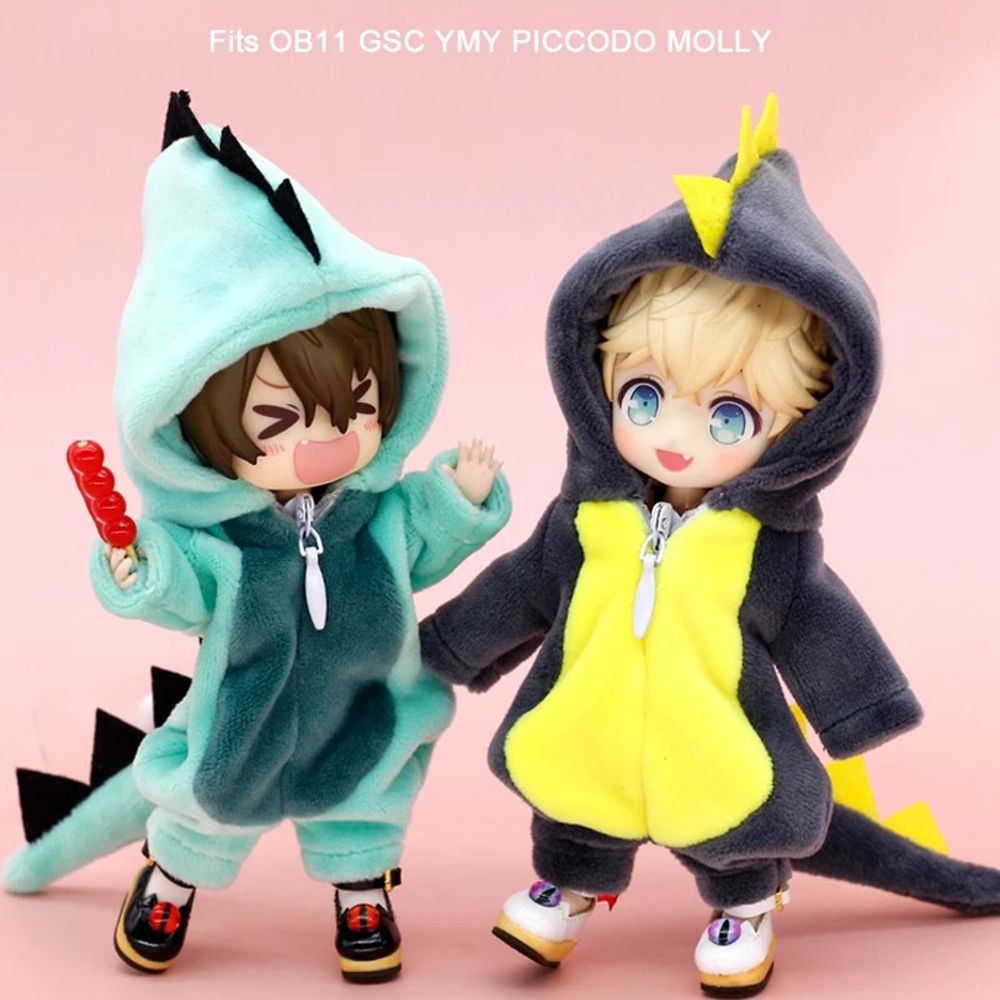 Áo liền quần hoạt hình/ khủng long dành cho búp bê đồ chơi BJD GSC YMY Molly 1/12 BJD Ob11 dùng làm quà tặng DIY