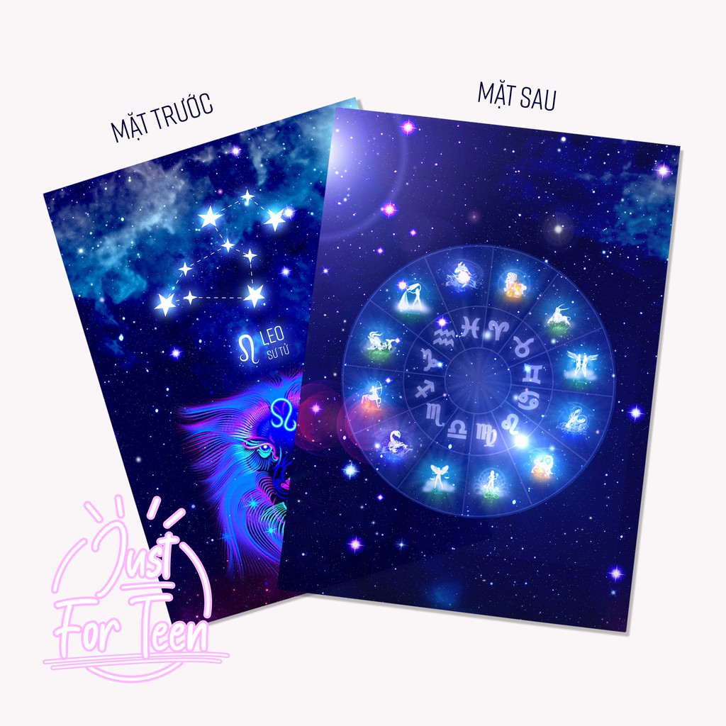 Giấy bọc vở giấy bao tập cung hoàng đạo Zodiac LEO - SƯ TỬ