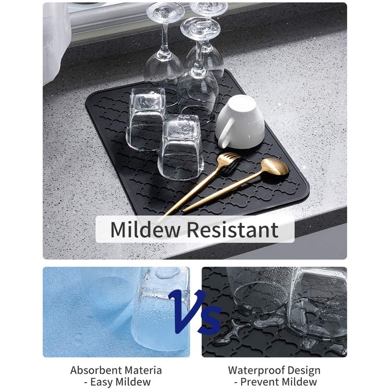 ✨✨Trong kho✨✨40*30CM Tấm lót phơi khô chén dĩa bằng silicon đa năng tiện dụng cách nhiệt chống trượt nhiều màu tùy chọn |Máy Sấy