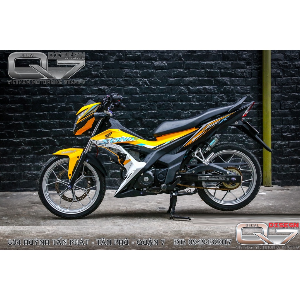 Tem Rời SONIC 150 Vàng Đen - decalq7