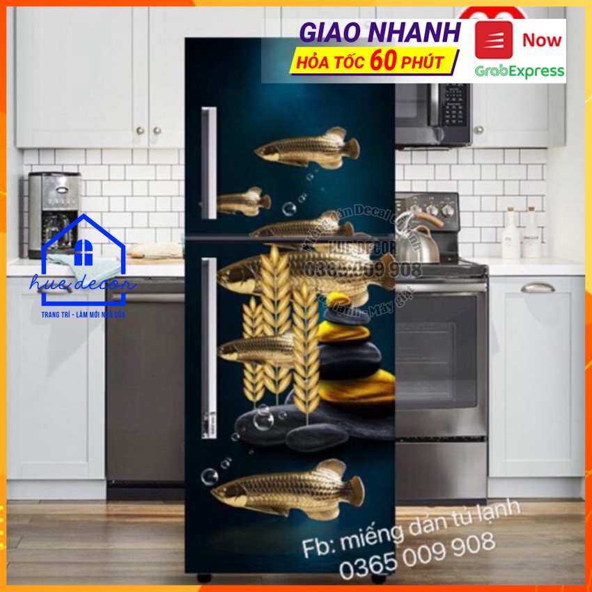 Miếng dán tủ lạnh cá chép rồng