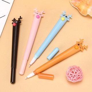 Set 10 Bút tuần lộc bút hươu bút nước ngộ nghĩnh bút gel cute bút nước học sinh ngòi bút nước ruột bút ngòi thay thế