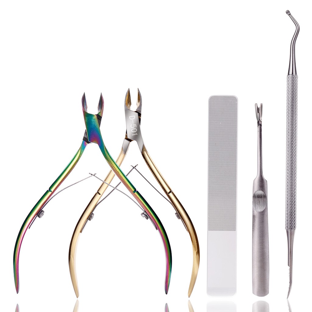 Bộ dụng cụ làm móng MONJA bằng thép không gỉ 10 kiểu khác nhau chăm sóc tiện lợi