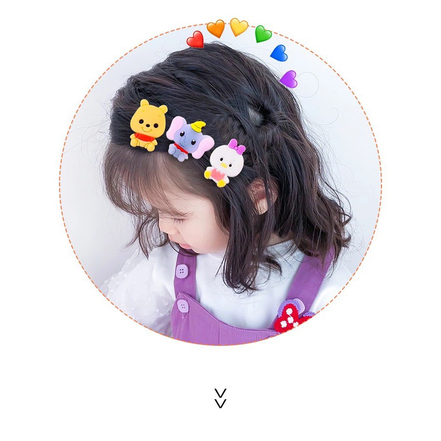 [CUTE TIKTOK] Set 10 kẹp tóc hoa quả hoạt hình cao cấp loại 1 xinh xắn dễ thương cho bé gái