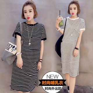 Váy kẻ đen trắng có khoá cho ti