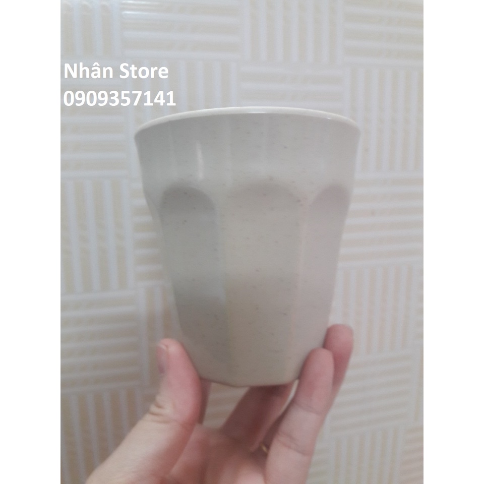 10 Ly nhựa melamine màu nâu kem dùng để uống trà cao 8.9cm - Ms 26