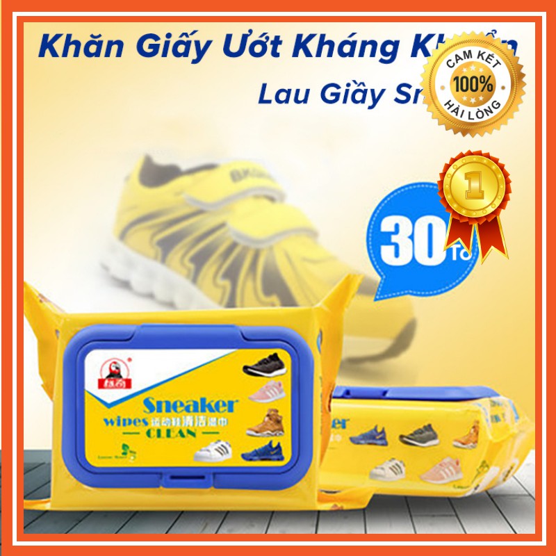Khăn giấy lau giầy Sneaker - Siêu sạch, bịch 30 tờ sử dụng siêu tiết kiệm, giấy lau giầy tiện dụng, nhỏ gọn