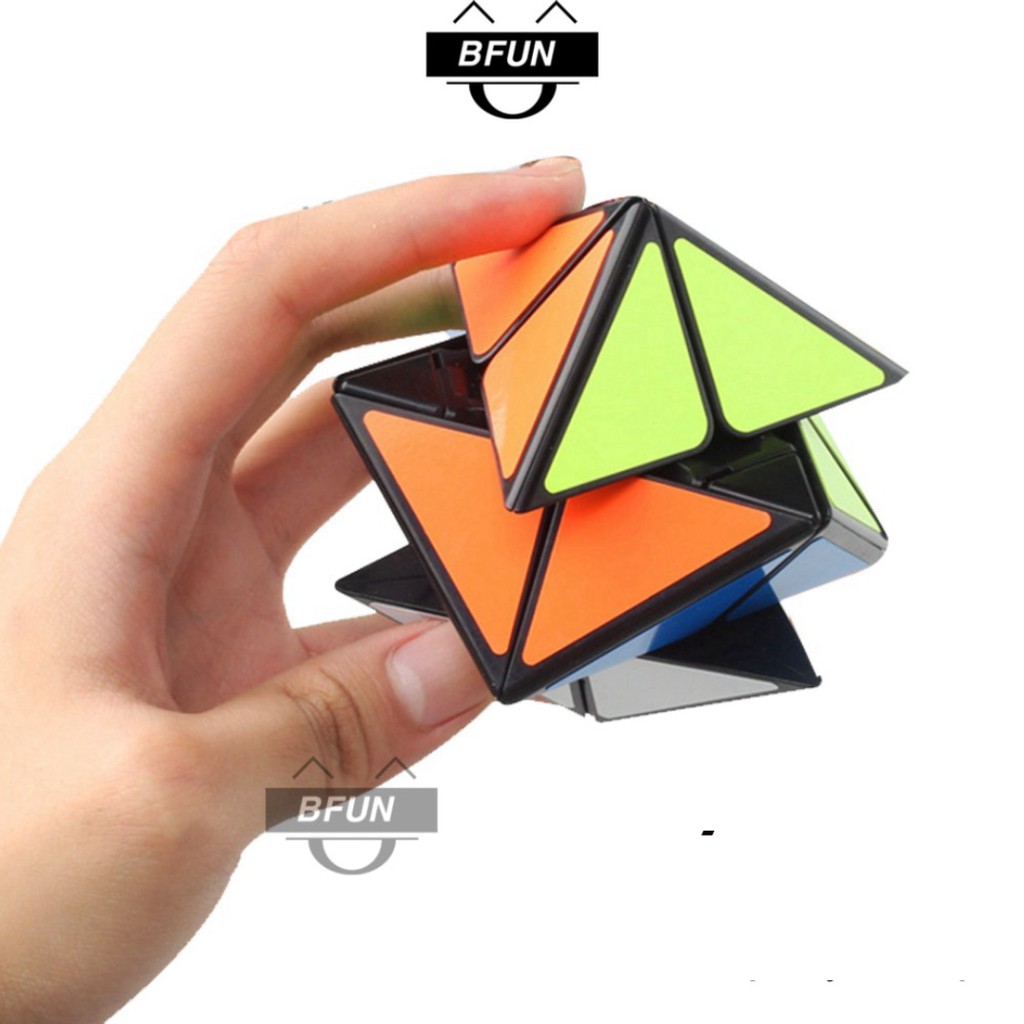Rubik Biến Thể DINO Viền Đen Xoay Trơn (NO8708) - Rubik Biến Thể 6 Mặt Giá Rẻ, Đồ Chơi Trẻ Em BFUN (