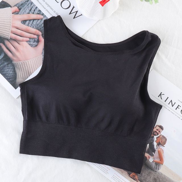 Áo croptop nữ tập gym, bra tập yoga 3 lỗ có đệm mút nâng ngực may liền ôm body CROP01