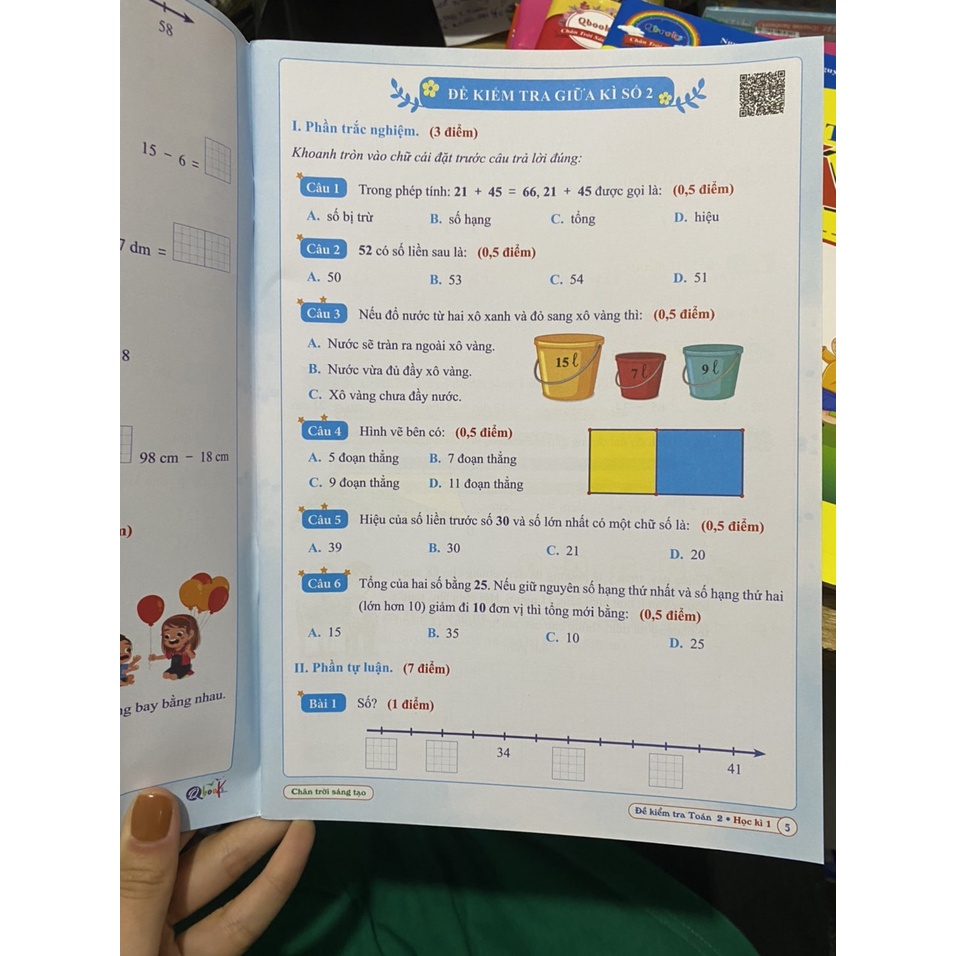 Sách - Đề kiểm tra toán 2 học kì 1