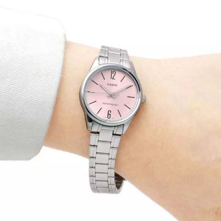 Đồng hồ nữ dây thép không ghỉ Casio LTP-V005D-4BUDF chính hãng