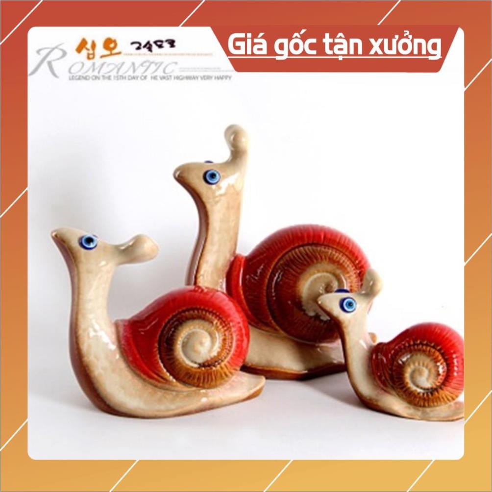 Đồ gốm sứ trang trí nhà cửa độc đáo ấn tượng Ốc Sên Đua Xe M29