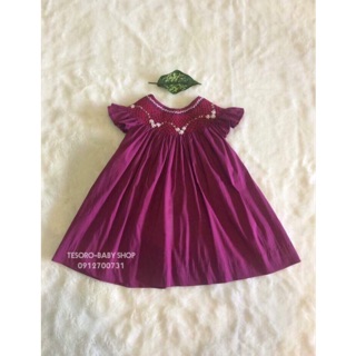 Váy tím cẩm thêu daisy (size 9m,8y,6y)