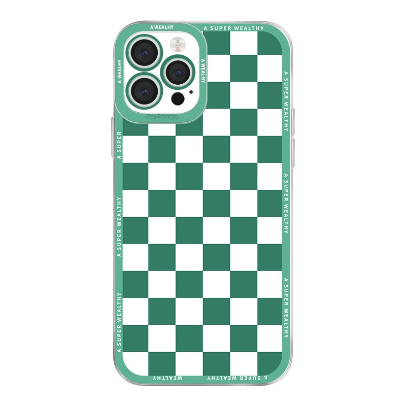 Ốp Điện Thoại Silicon TPU Mềm Họa Tiết Ca Rô Cho Iphone 14 13 12 11 Pro XS Max 10 X XR 8 7 6 6S Plus SE2