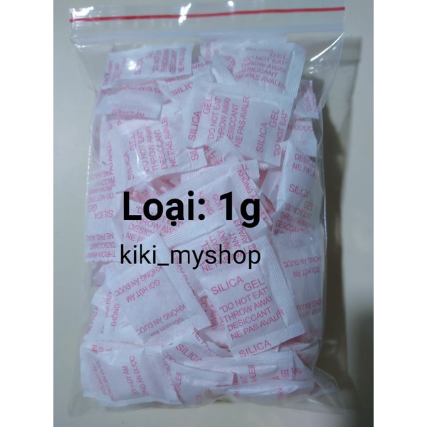100gr gói hút ẩm silicagel loại 1g/2g/5g/10g chống ẩm sách truyện, máy ảnh