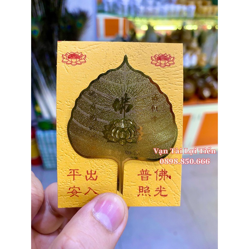 Lá Bồ Đề Quan Âm Bồ Tát Mạ Vàng May Mắn | BigBuy360 - bigbuy360.vn
