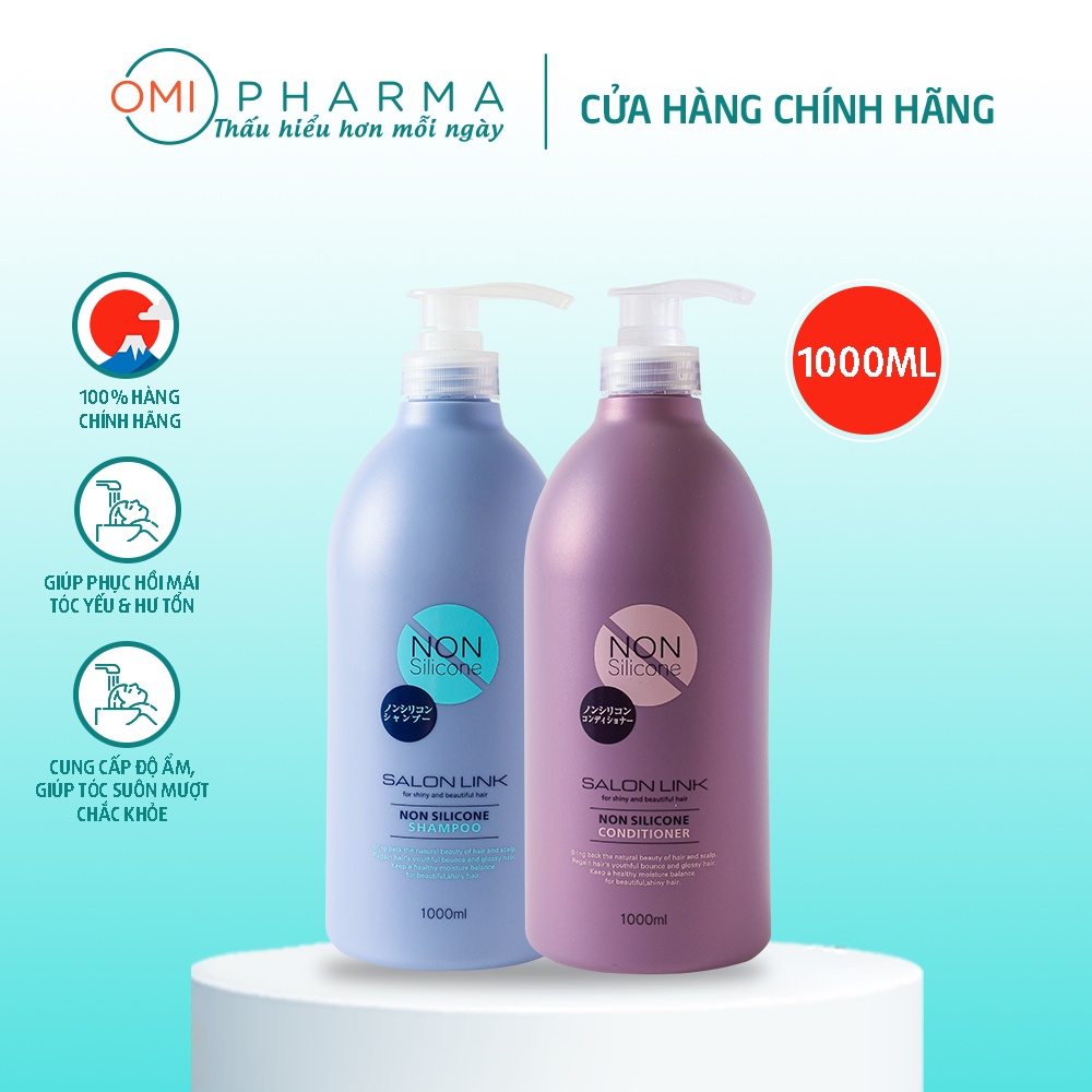 Dầu Gội - Xả Nhật Không Chứa Silicone Salon Link Chuyên Dùng Cho Tóc Khô Hư Tổn, Uốn, Nhuộm