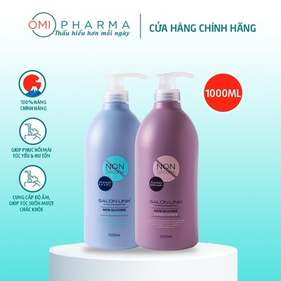 Dầu Gội - Xả Nhật Không Chứa Silicone Salon Link Chuyên Dùng Cho Tóc Khô Hư Tổn, Uốn, Nhuộm (1000ml)
