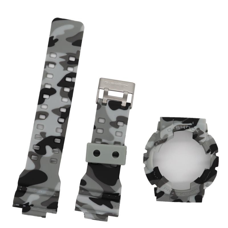 Dây Đeo Họa Tiết Rằn Ri Bằng TPU Silicone Cho CASIO G SHOCK GD GA 100 110 120 200 130 GD-100 110 120 16mm