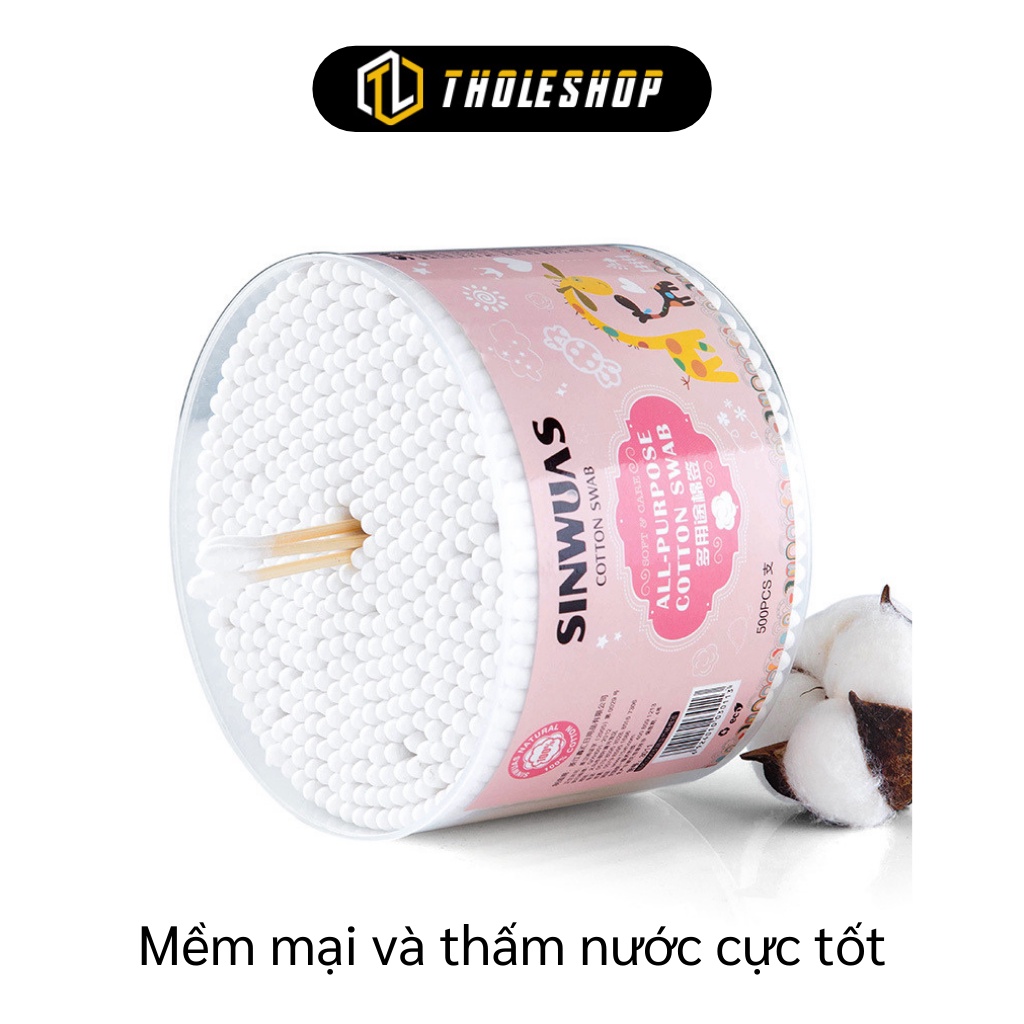 Hộp Tăm Bông - Bông Ngoái Tai Người Lớn 100% Bông Thiên Nhiên, Mềm Mại 5800
