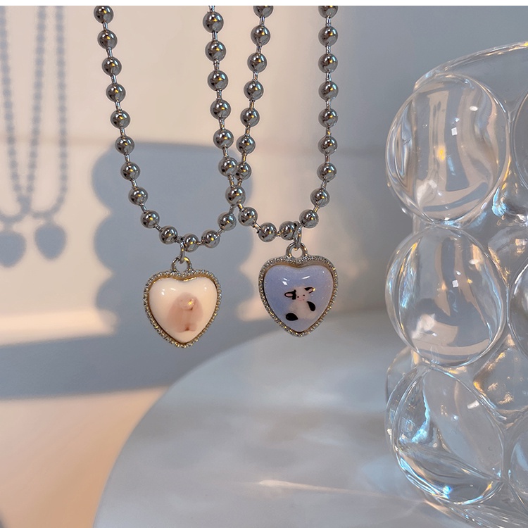 Dễ Thương Vòng cổ Mặt Hình Thỏ Và Bò Sữa Đáng Yêu Cho Nữ