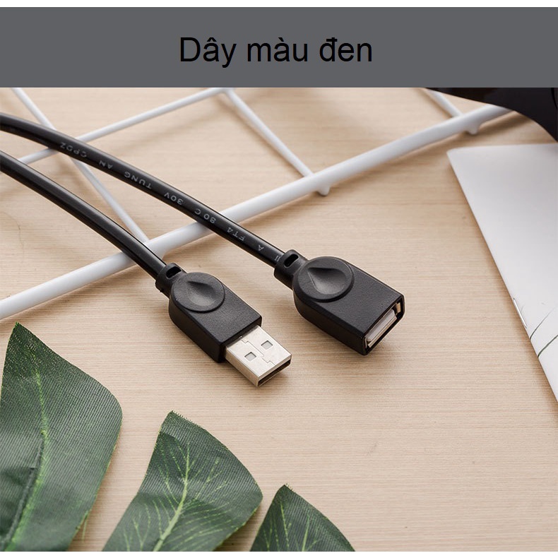 Dây nối dài USB 1.5M 3M chống nhiễu màu xanh hoặc đen dùng cho laptop PC hoặc nối dài đèn LED