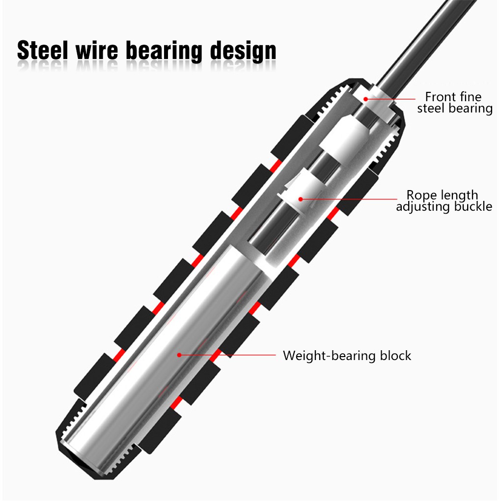 Dây Nhảy Thể Dục Bằng Nhựa Pvc Chống Rối Dây Điều Chỉnh Được Kích Cỡ Được