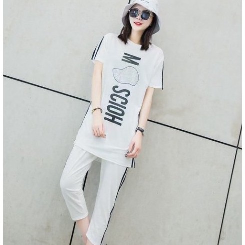 Bộ đồ nữ mặc nhà, Quần lửng cá tính, Chất cotton co giãn mát mềm cực xinh