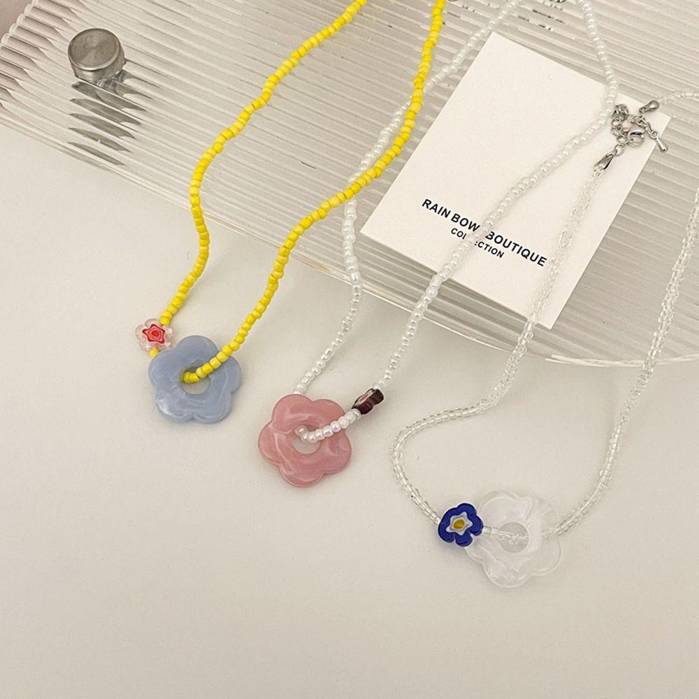 Vòng cổ Hạt Gạo Nhiều Màu Độc Đáo Phong Cách Retro Hàn Quốc Y2K