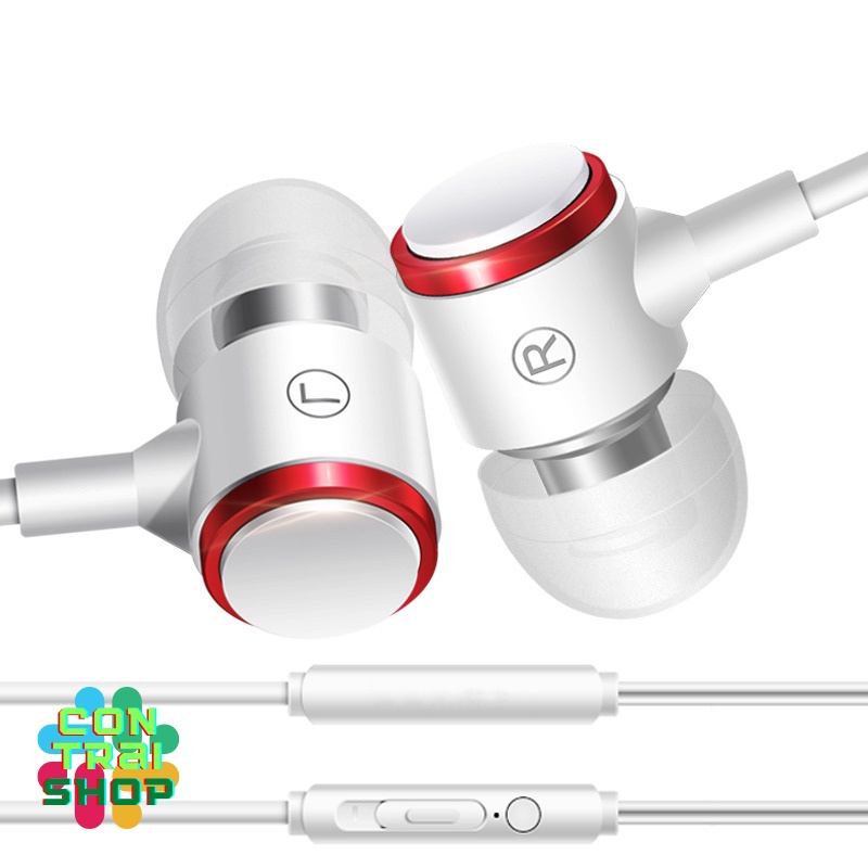 Tai Nghe có dây nhét tai chính hãng JZGSHARK chống ồn thiết kế đẹp bắt mắt bảo hành 1 đổi 1 trong 1 tháng