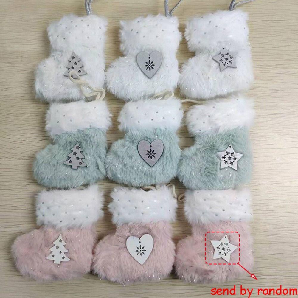 YIYU 1 Phụ Kiện Trang Trí Cây Thông Noel Bằng Vải Bông Sáng Tạo