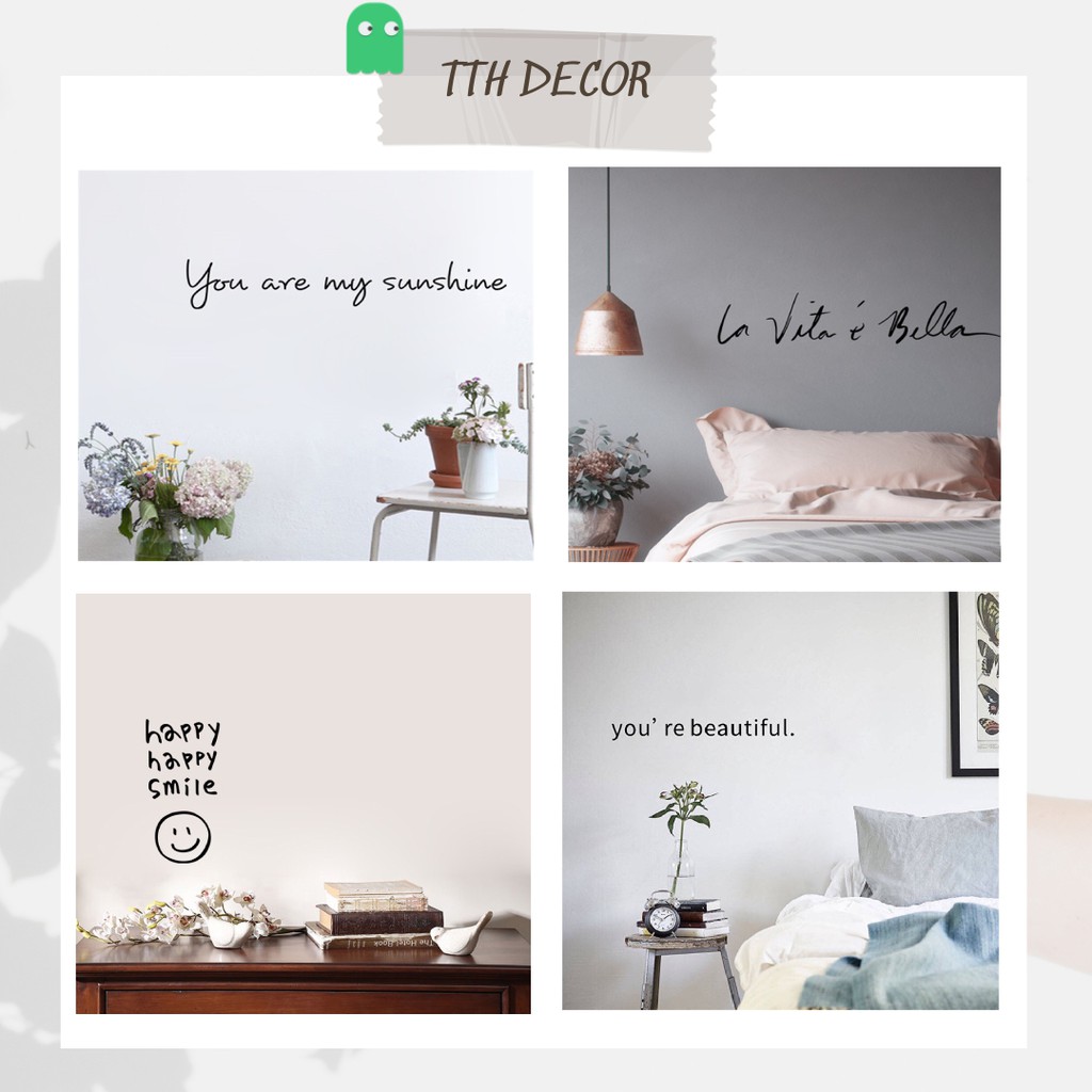 Hình dán trang trí mẫu chữ