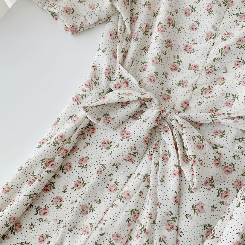 Váy vintage hoa nhí tiểu thư phong cách ulzzang Hàn Quốc V90 - Peyy | BigBuy360 - bigbuy360.vn