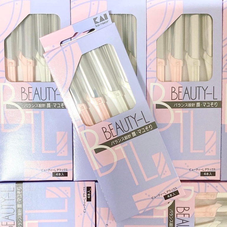 Dao Cạo Lông Mày, Lông Mặt Hộp 4 Cái Beauty - Kai Nhật Bản