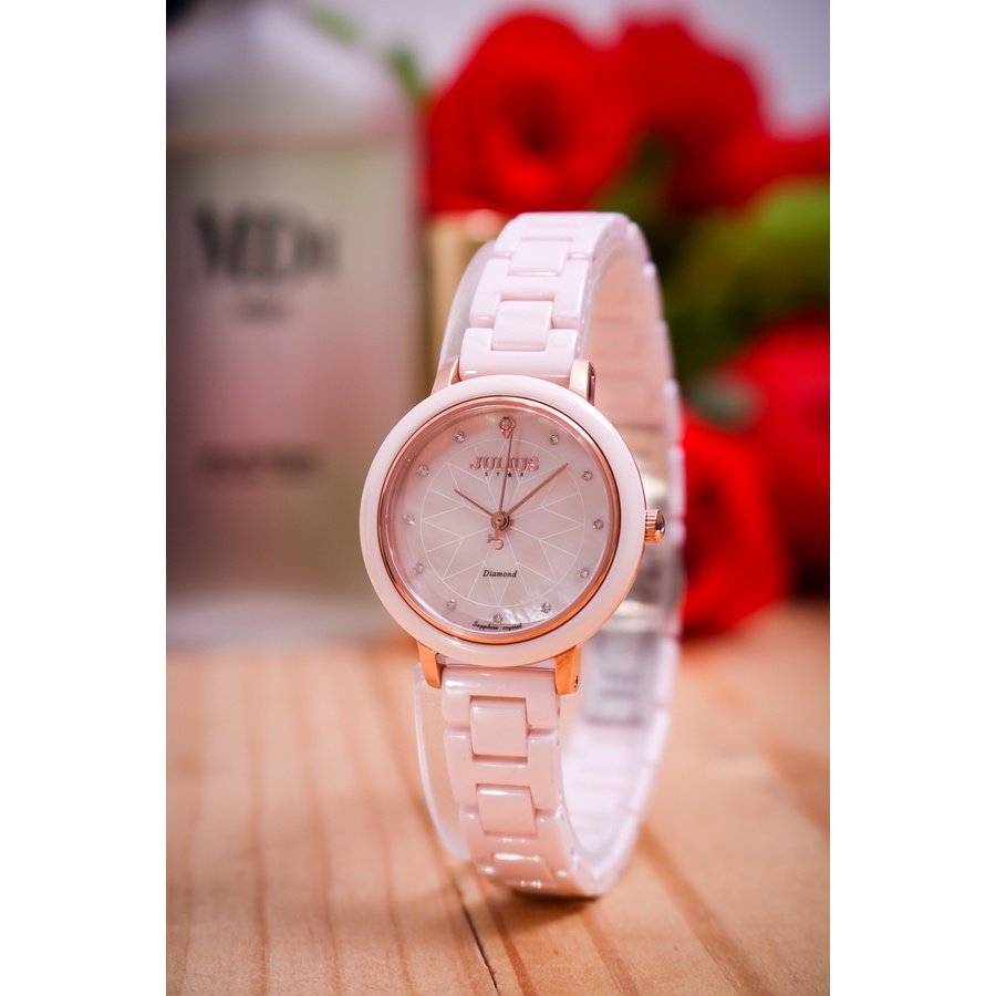 Đồng Hồ Nữ JS-062B Julius Star Đá Ceramic Hàn Quốc