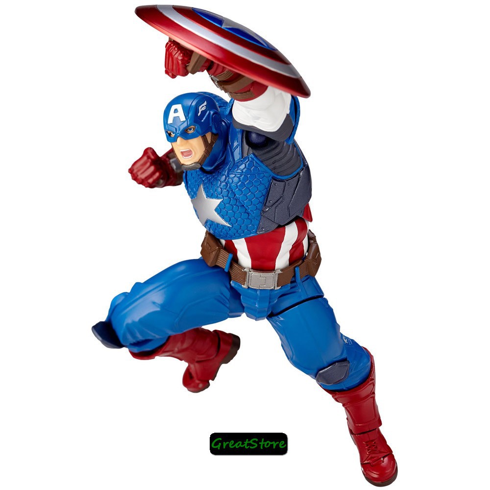 ( CHẤT, HÀNG CÓ SẴN ) MÔ HÌNH NHÂN VẬT CAPTAIN AMERICA ĐỘI TRƯỞNG YAMAGUCHI AVENGERS FIGMA CỬ ĐỘNG ĐƯỢC