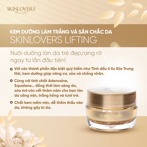 Kem dưỡng làm trắng và săn chắc chống nhăn da Skinlovers Lifting 50ml