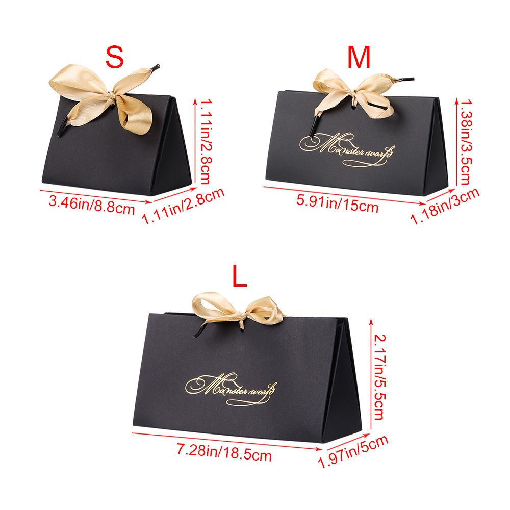 Hộp đựng quà/ nước hoa/ son môi/ socola hình tam giác thiết kế đơn giản chất lượng cao thời trang DIY