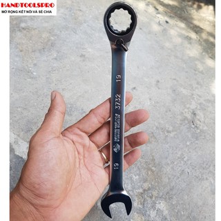 Cờ lê vòng miệng 19mm Kingtony 3732-19 tự động có khóa điều chỉnh