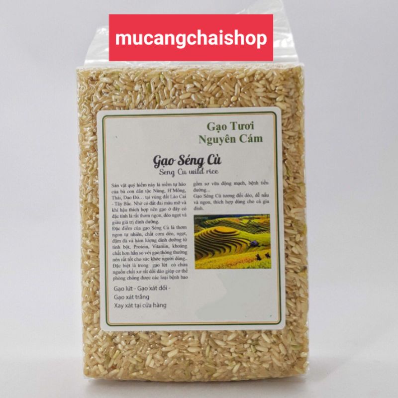 Gạo lứt séng cù chuẩn ngon dẻo, chuẩn gạo người Mông túi 500g