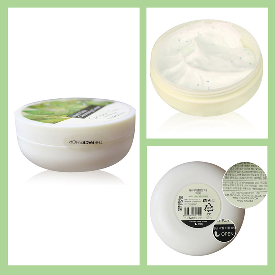 The FACE SHOP Kem Tẩy Trang Làm Sạch Sâu Chiết Xuất Thảo Dược Không Lãng Phí