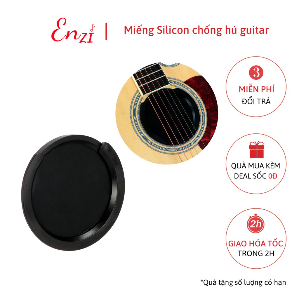 Miếng chống hú đàn guitar khi chơi dùng EQ chất liệu silicon đen Enzi