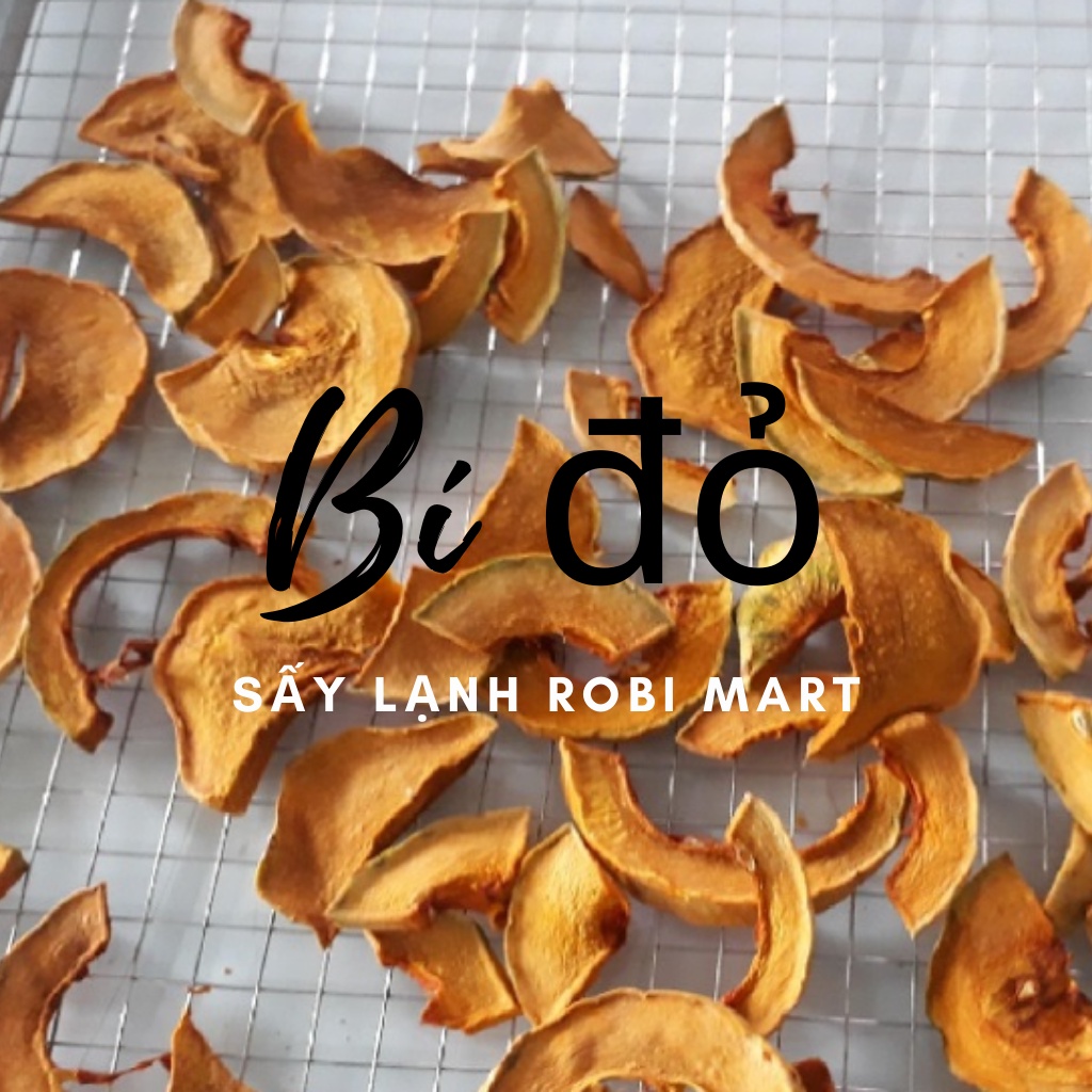 Bí đỏ thái lát sấy lạnh Robimart gói 500g - Lát đẹp hàng chính hãng