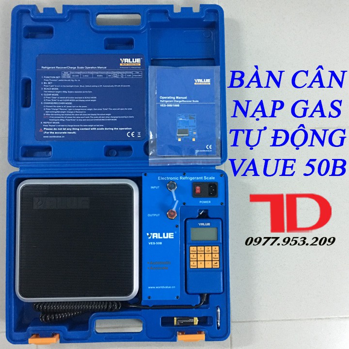 Bàn cân nạp gas tự động value 50B