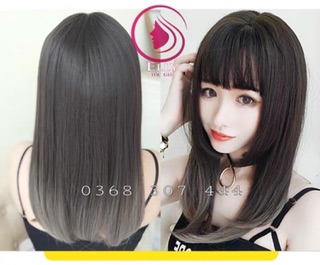 Tóc Giả Nữ Cả Đầu Nhuộm Đen Khói Mới
